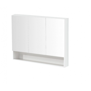 MDF 1200 Matte White Shaving Cabinet With Undershelf